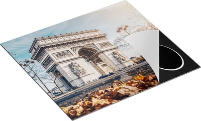 Chefcare Inductie Beschermer Arc de Triomphe in Parijs tijdens de Herfst - 60x50 cm - Afdekplaat Inductie - Kookplaat Beschermer - Inductie Mat