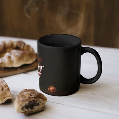 Magische Mok - Foto op Warmte Mokken - Koffiemok - Liefde - Modern - Bloemen - Magic Mok - Beker - 350 ML - Theemok