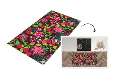 Keukenloper - Loper keuken - Meisjes - Fruit - Bloemen - Patronen - 120x60 cm - Keukenloper vinyl
