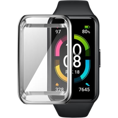 Schermprotector voor horloge Universele Flexibele TPU Schermbeschermer Full Wrap Case voor Honor Band 6 voor transparant