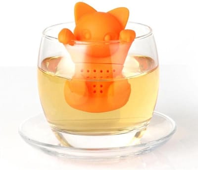 Scoby - Theezakje - Theefilter - Zakje Voor Losse Thee - Kat Design - Tea Infuser - 2 Stuks - Cadeau - Voor Theeliefhebbers - Multicolor