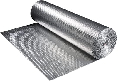 Isolatiefolie - Noppenfolie reflecterend - Energie besparen - Dubbellaags warmte-isolatie - Vrij snijdbaar - Aluminium