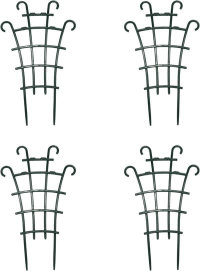 4-delige Groene Stapelbare Plantondersteuning, Verstelbare Klimplant Rack voor Binnen en Buiten, Tuin Trellis en Plantenstokken voor Klimplanten zoals Pothos en Hoya
