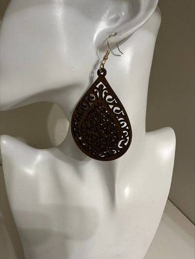 Houten waterdruppel oorbellen | | Make up | Parfum | Moederdag | Verjaardagscadeau| Cadeautje| Valentijnsdag| Kado | sieraden | vaderdag | oorbellen | oorsieraden