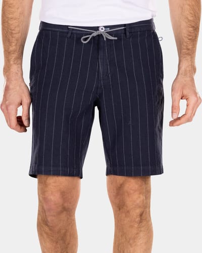 NZA - Linnen korte chino - Traditional Navy