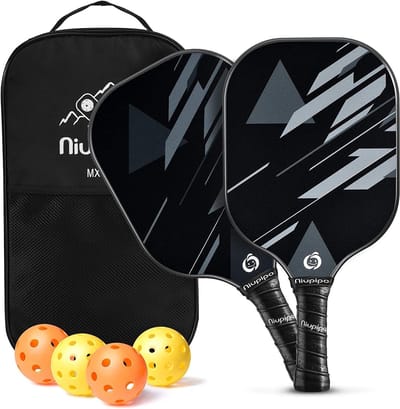 Pickleball Paddles Set - Sport Rackets - Sport Spelen - Goedgekeurd door USAPA - Lichtgewicht Glasvezel
