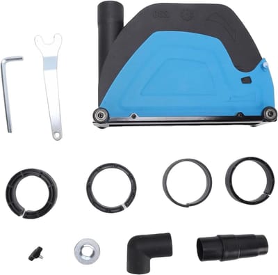 Stofkap Haakse Slijper - Slijpmachine Accessoire - Stofvrij Werken - Verstelbare Zaagdiepte - 180-230mm - Zwart