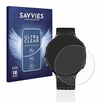 Savvies - Screenprotector voor Garmin Forerunner 235 - Folie Beschermfolie transparant 18 Stuks