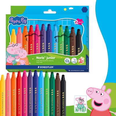Staedtler Viltstift STAEDTLER Fasermaler NJ Peppa 12ST 329 C12 L1 12-kleurig 12 stuk(s)