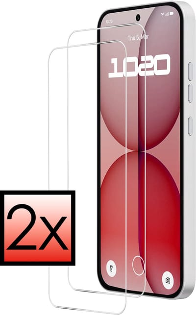 Screenprotector - 2 Stuks - Geschikt voor Nothing Phone (4a) - Extra Sterk - Beschermglas - Gehard Glas - Tempered Glass - Screen Protector - Bescherm Cover