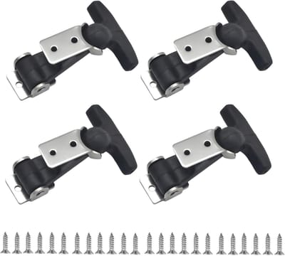 4 stuks spansluitingen, roestvrij staal, kaphouders, rubber, elastische treksluiting voor gereedschapskist, motorkap, tractor, demping en veiligheid