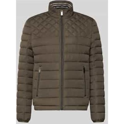 Slim fit Gewatteerd jack met gevoerde Kraag