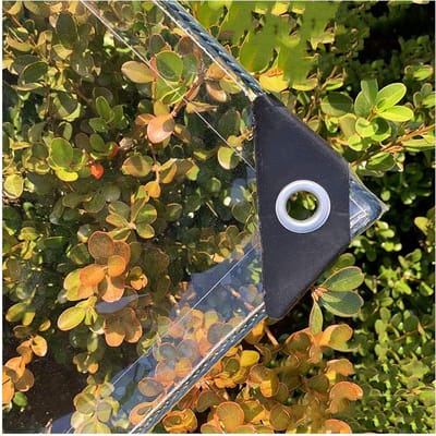 Afdekzeil PVC - Waterdicht zeil - Bescherming tuinmeubelen - Scheurvast en transparant - 24 x 4 m - Transparant
