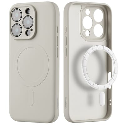 imoshion Hoesje - Geschikt voor Apple iPhone 16 Pro - Color Backcover geschikt voor MagSafe - Beige