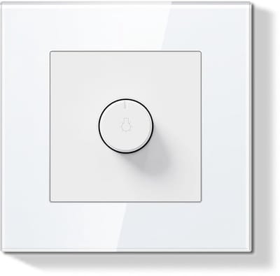 Dimbare schakelaar met glazen frame 500W - 86x86 mm wanddimmer voor gloeilampen en LED lampen