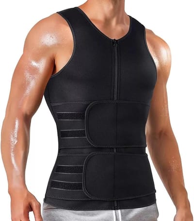 Sauna Suit Waist Trainer voor Gewichtsverlies en Lichaamsvormer voor Mannen tijdens Gym Workouts en Oefeningen