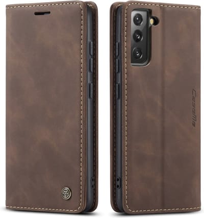 CaseMe Hoesje - Geschikt voor Samsung Galaxy S22 Plus Hoesje - CaseMe 013 Book Case - Donkerbruin