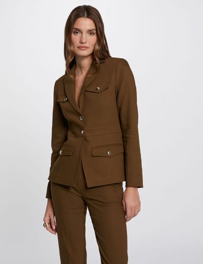 Morgan - Buttoned waisted jacket khaki green ladies' - Color: khaki green,Maat: 36