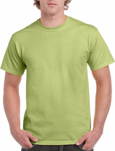 Gildan T-shirt - pistache groen - heren - zware kwaliteit - basic shirt - katoen - korte mouwen XL