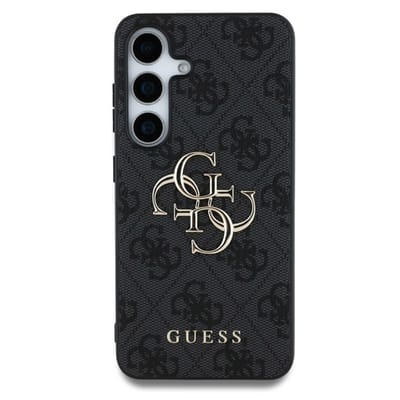 Guess 4G Metal Logo Backcover voor de Samsung Galaxy S25 - Zwart