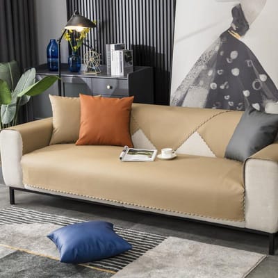 Waterdichte PU Lederen Bankhoes Mat Krasbestendig Antislip Bankhanddoek Kinderen Hond Huisdier Kussen voor Woonkamer Zachte Gladde Bankhoezen 70x70cm 1pcs