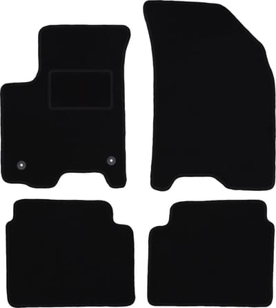 Zwarte veloursmatten voor: Daewoo Kalos hatchback, sedan (2002-2011)