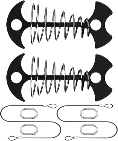 Dekpennen Set - Ankerpennen Buiten - Meubels Vastzetten - Roestbestendig Metaal - 15x8.5x3cm - Zilver