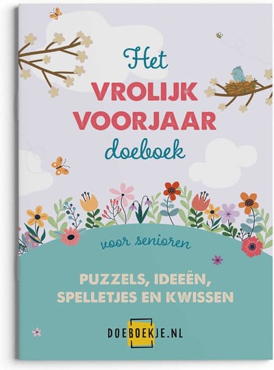 Vrolijk Voorjaar Doeboek voor senioren - puzzelen, kwissen, spelletjes, activiteiten - nostalgisch, terug naar je kindertijd