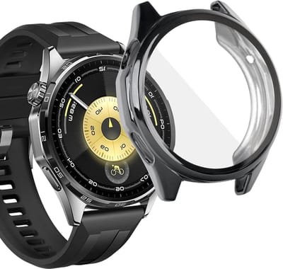 Compatibele Soft TPU Beschermcase voor Huawei GT 6 46 mm met Geïntegreerde Schermbeschermer, Schokbestendig en Dun Ontwerp voor Smartwatch GT6