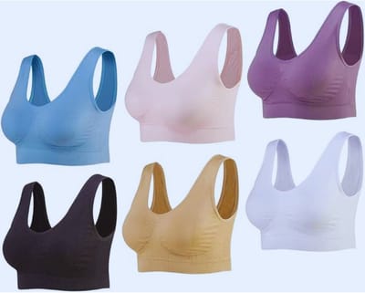 3-Pack Naadloze Sportbeha's Voor Vrouwen, Draadvrije Yoga Beha's Met Afneembare Pads