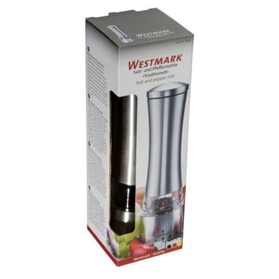 Westmark Peper- en zoutmolen, met keramische maalwerk, hoogte: 21,5 cm, roestvrij staal, Traditionell, zilver, 63562260