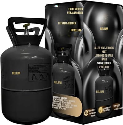 SVN® Helium Tank voor Ballonnen - Helium Tank - Zwart - 25cm x 25cm x 43cm