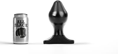 All Black Buttplug 16 x 8 cm - zwart