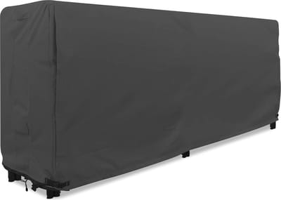 Weerbestendige Brandhout Log Rack Cover - 8ft - Heavy Duty 600D - Zwart