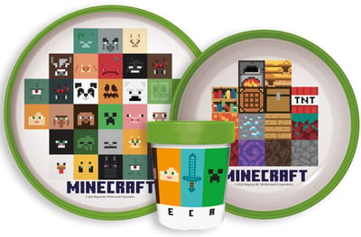 Minecraft Crafters antislip serviesset, microplastic set