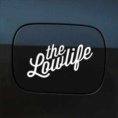 Bumpersticker - The Lowlife - 6,7 X 14,8 - Wit