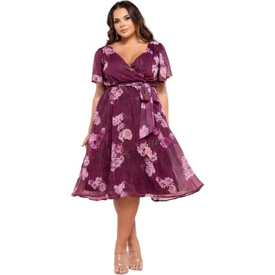 Wikkeljurk Goddiva Floral Midi