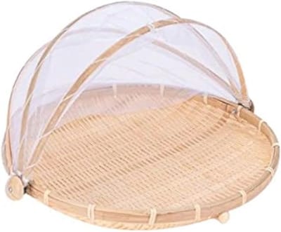 Bamboe Mand met Deksel voor Groenten, Fruit en Brood - Opslagmand (30 cm)