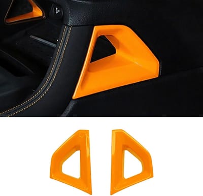 Vloerconsole en zijafdekking voor Ford Ranger 2024-2025, ABS bekleding, accessoires en schakelknop, 2 stuks (oranje)
