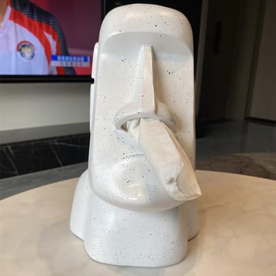 Paaseiland Tissuebox Moai Woonkamer Grappige Neusgat Opbergpapierdoos Tafelblad Karton Halloween Decoratie Bar Arrangement