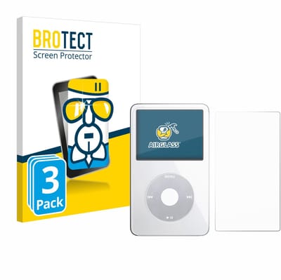 Screenprotector 3 Stuks voor Apple iPod Classic Video (Voor+Achter) Beschermglas transparant