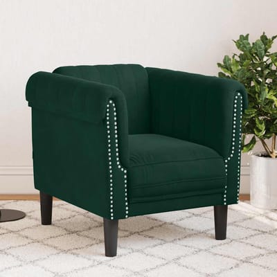 vidaXL - Fauteuil - fluweel - donkergroen