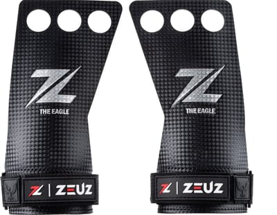 ZEUZ Grips voor Fitness, CrossFit, Turnen & Gymnastics – Sport Handschoenen - Zwart – Carbon - Maat XL
