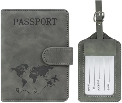 Dailygoods- Paspoorthoes met RFID-blokkering - Kunstleer - ID-kaarthoes - Bagagelabel - Meerdere sleuven - Afmetingen 11,5 cm x 15 cm - Reisdocumenthouder