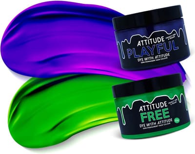 Attitude Hair Dye - JOKER Duo Semi permanente haarverf kit - Paars/Groen