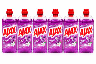 AJAX Flower Bloom Allesreiniger – 2000 ml – Krachtige Vloer- & Oppervlaktereiniger – Frisse Bloemengeur x 6 flessen