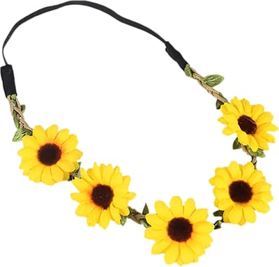 Bloemen Hoofdband - Bloemenkrans Haar - Feestelijk Accessoire - Realistisch Ontwerp - 47cm Omtrek - Multicolor