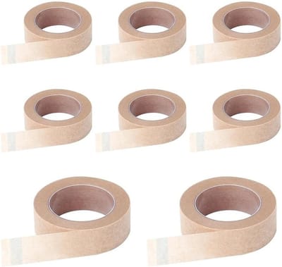 Adhesive Microporous Tape voor Gevoelige Huid, Ademend en Flexibel, Ideaal voor Oogmake-up en Medisch Gebruik, 8 Rollen