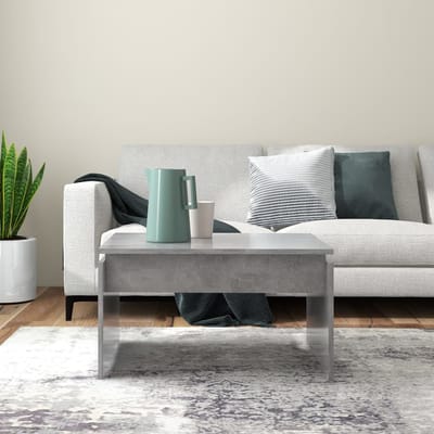 vidaXL - Salontafel - 68x50x38 - cm - bewerkt - hout - betongrijs