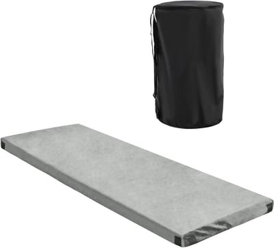 Slaapmat Traagschuim - Reismat Gastenbed - Comfortabel Slapen - Verbindbaar tot Tweepersoons - 183x62.5 cm - Grijs